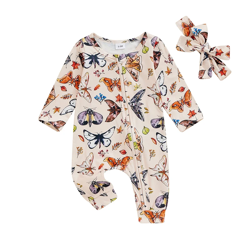 Baby Girls Romper Fashion Print Zipper Long Sleeve Jumpsuits and Cute Headband Set for Toddler Infant 2 Piece Outfits
Baby Girls Romper Fashion Print Zipper Long Sleeve Jumpsuits and Cute Headband Set for Toddler Infant 2 Piece Outfits