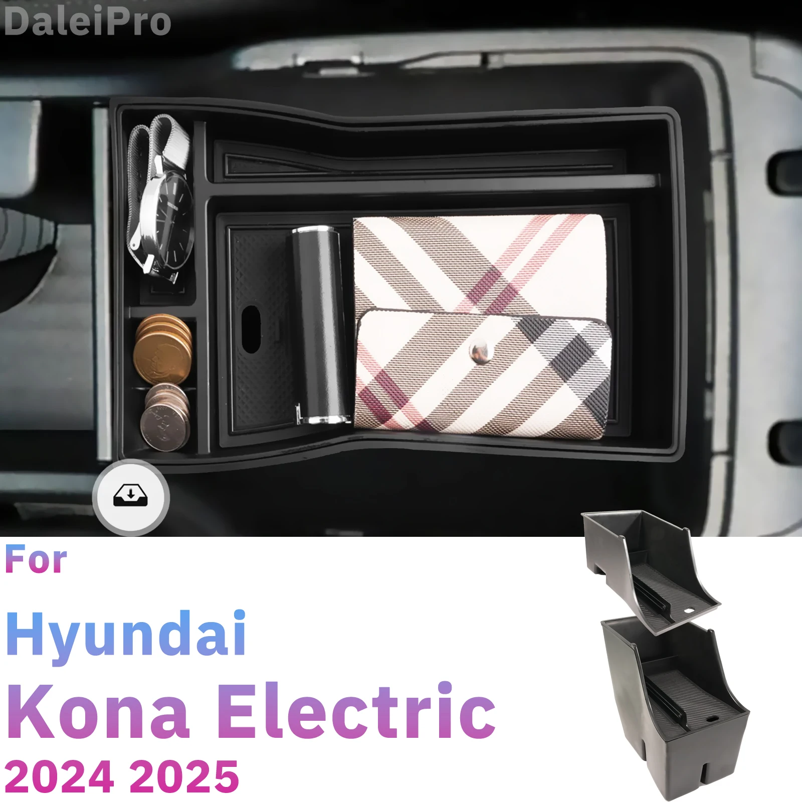 Double-Layer Center Console Organizer Car Armrest Storage Box Combination Double Storage Box Accessories For Kona EV 2024 2025
Double-Layer Center Console Organizer Car Armrest Storage Box Combination Double Storage Box Accessories For Kona EV 2024 2025