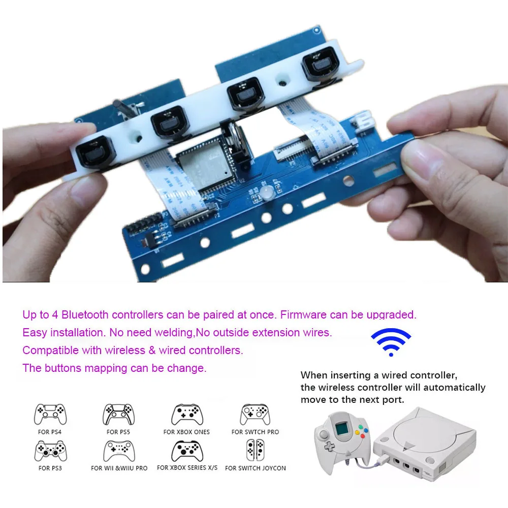 Internal iBlueControlMod Wireless Bluetooth Controller Adapter For SEGA DC For SEGA Dreamcast Console Wireless Controller
Internal iBlueControlMod Wireless Bluetooth Controller Adapter For SEGA DC For SEGA Dreamcast Console Wireless Controller