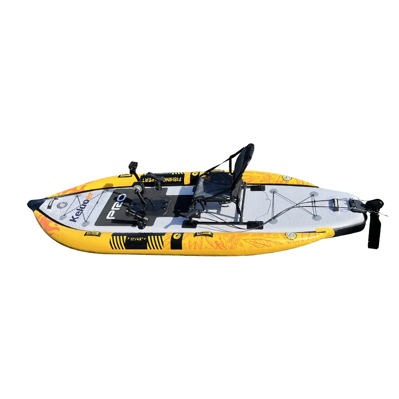 Hot Sale Single Seat SUP Inflatable Fishing Pedal Kayak Boat PVC Material Electric Pedal Boat
Hot Sale Single Seat SUP Inflatable Fishing Pedal Kayak Boat PVC Material Electric Pedal Boat