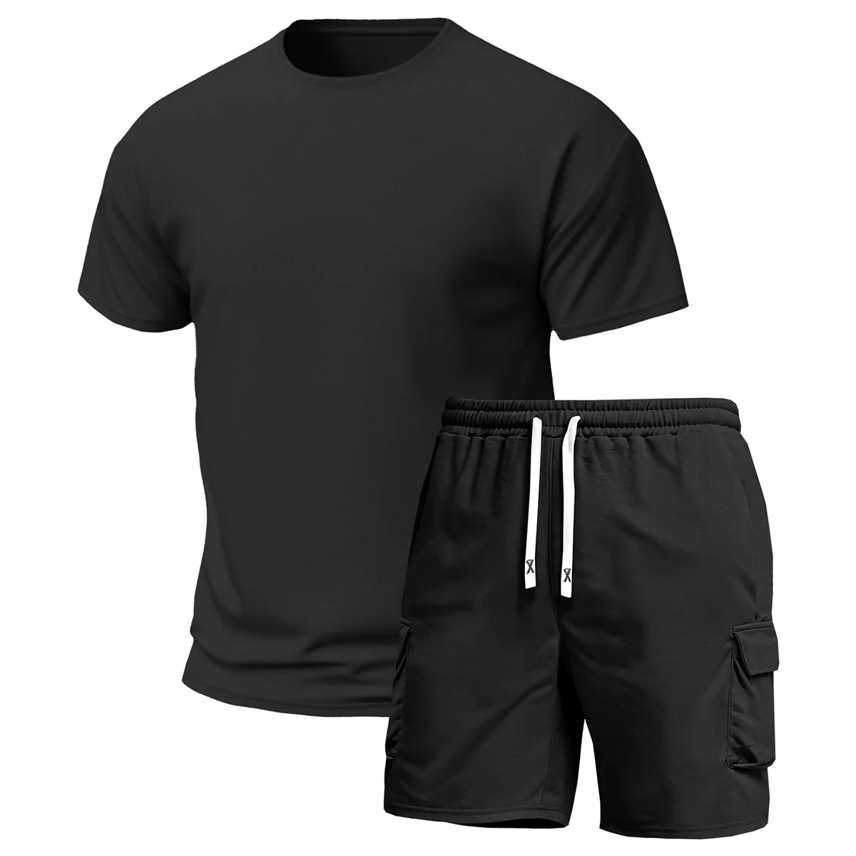 2-Pack Men's New Multi-Pocket Cargo Pants and Short Sleeve T-Shirt Set, Stylish Fit, Suitable for Sports, Casual Wear
2-Pack Men's New Multi-Pocket Cargo Pants and Short Sleeve T-Shirt Set, Stylish Fit, Suitable for Sports, Casual Wear