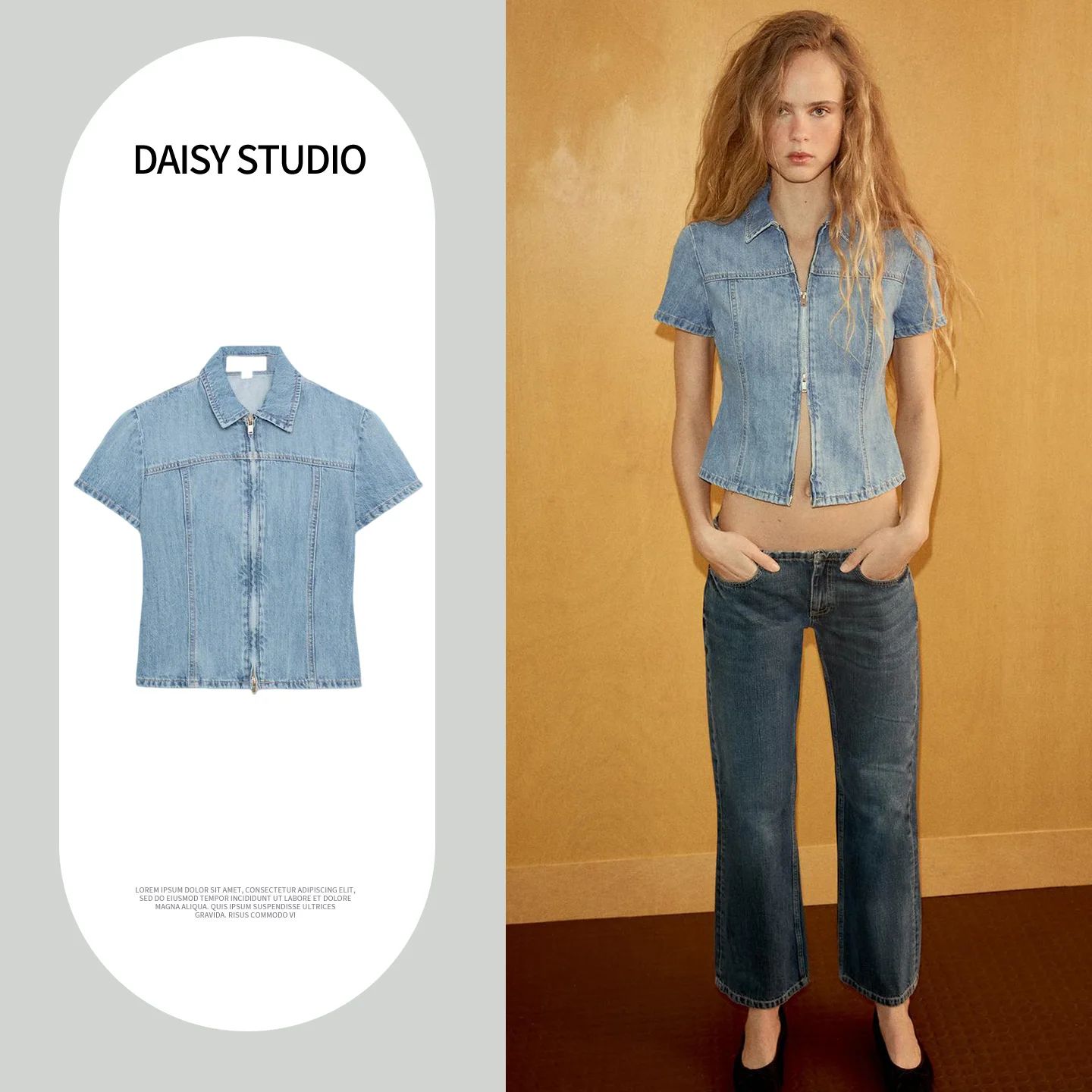 Spring 2026 Women's Slim Fit Zipper Short Sleeve Collared Denim Shirt New Arrival Breathable Polyester Skin-Friendly Chinese ...
Spring 2026 Women's Slim Fit Zipper Short Sleeve Collared Denim Shirt New Arrival Breathable Polyester Skin-Friendly Chinese ...