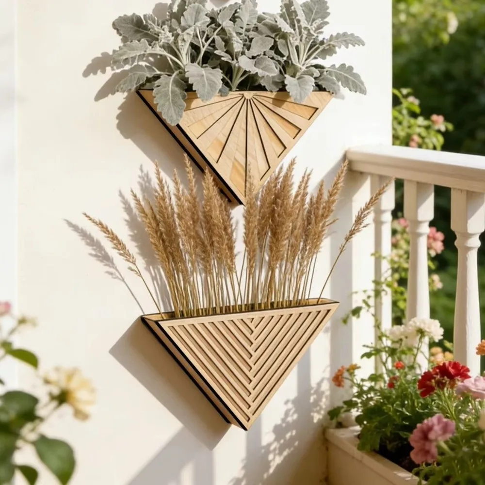 Modern Wooden Triangle Wall Planter Handmade Minimalist Wall Mounted Flower Pot Decorative Succulent Pot Home Decoration
Modern Wooden Triangle Wall Planter Handmade Minimalist Wall Mounted Flower Pot Decorative Succulent Pot Home Decoration