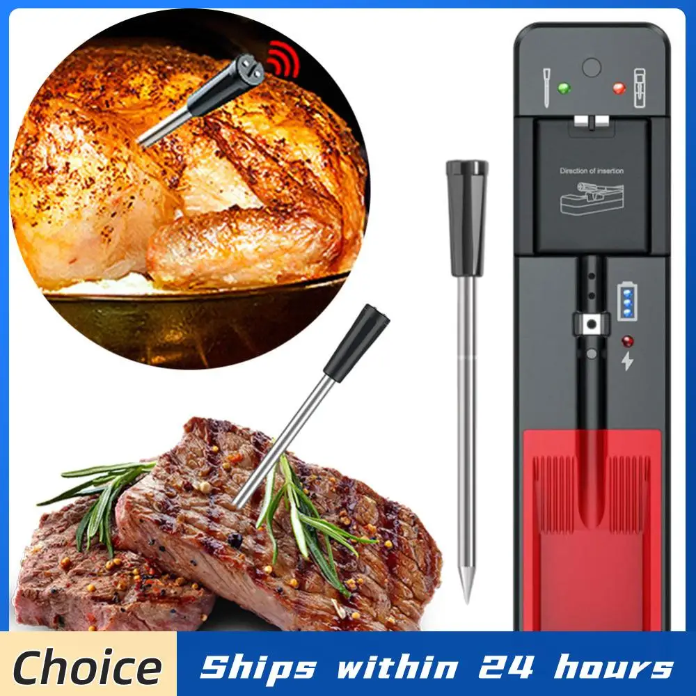 Wireless BT Meat Thermometer Ultra-Thin Probe Digital Meat Thermometer with App Cooking Thermometer for BBQ Oven Grill & Smoker
Wireless BT Meat Thermometer Ultra-Thin Probe Digital Meat Thermometer with App Cooking Thermometer for BBQ Oven Grill & Smoker