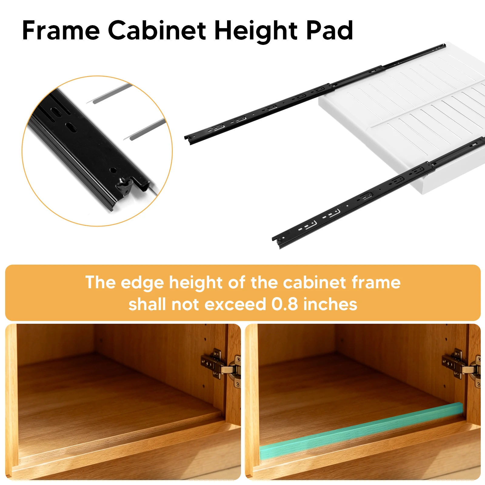 2 Pack Pull Out Cabinet Organizer Expandable Width(12inch-20inch) Pull Out Drawers For Cabinets No Drill Roll Out Shelves for Kitchen Pantry Home Pot and Pan (White)
2 Pack Pull Out Cabinet Organizer Expandable Width(12inch-20inch) Pull Out Drawers For Cabinets No Drill Roll Out Shelves for Kitchen Pantry Home Pot and Pan (White)