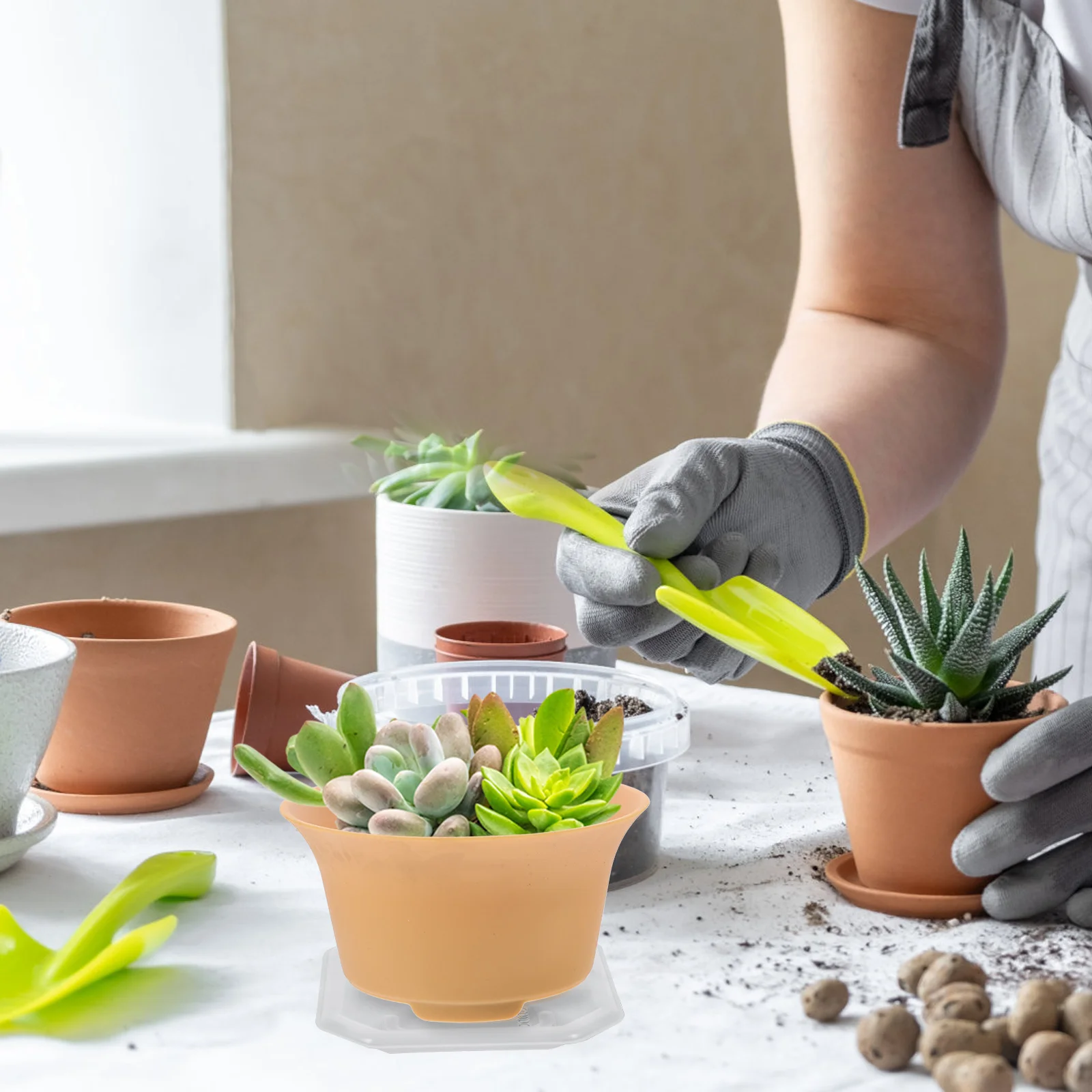 50Pcs Square Plant Saucer Heavy Duty Transparent Succulent Pots Tray for Indoor Outdoor Use Bonsai Drainage Drip Plate
50Pcs Square Plant Saucer Heavy Duty Transparent Succulent Pots Tray for Indoor Outdoor Use Bonsai Drainage Drip Plate