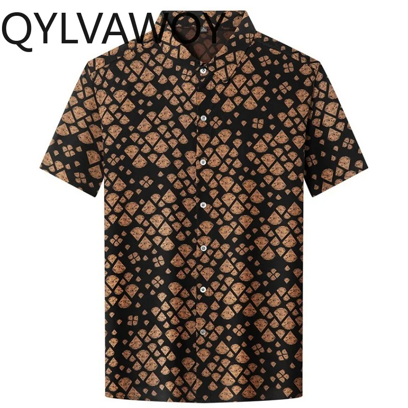 QYLVAWOY 100% Mulberry Silk Men's Shirts Printed Shirts for Man Short Sleeve Shirt Man 2025 Summer Tops Casual Premium Clothes
QYLVAWOY 100% Mulberry Silk Men's Shirts Printed Shirts for Man Short Sleeve Shirt Man 2025 Summer Tops Casual Premium Clothes