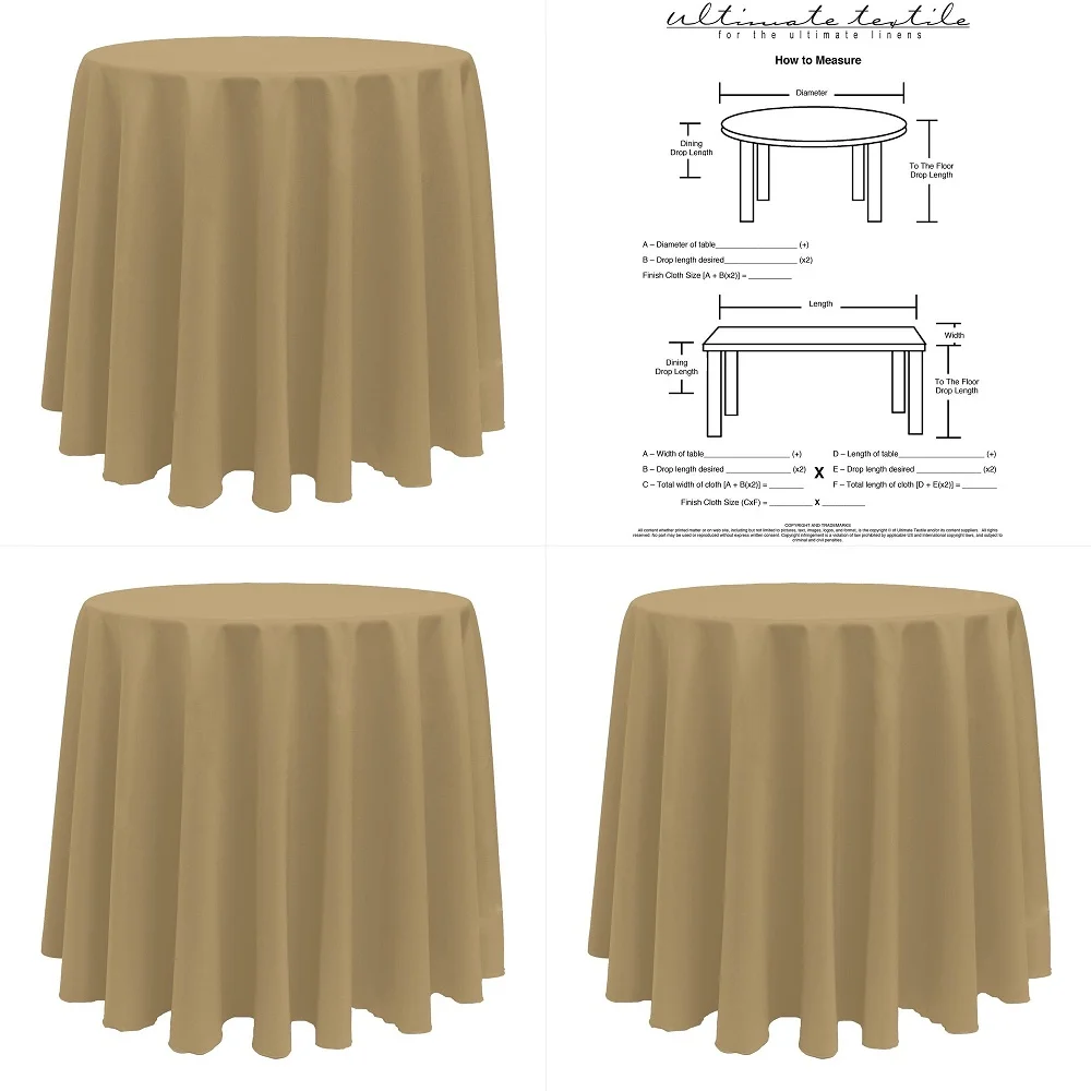 5 Pack 6 ft. Fitted Polyester Tablecloth Fits 24 x 72Inch Banquet and Folding Rectangular Tables, Cafe Khaki
5 Pack 6 ft. Fitted Polyester Tablecloth Fits 24 x 72Inch Banquet and Folding Rectangular Tables, Cafe Khaki