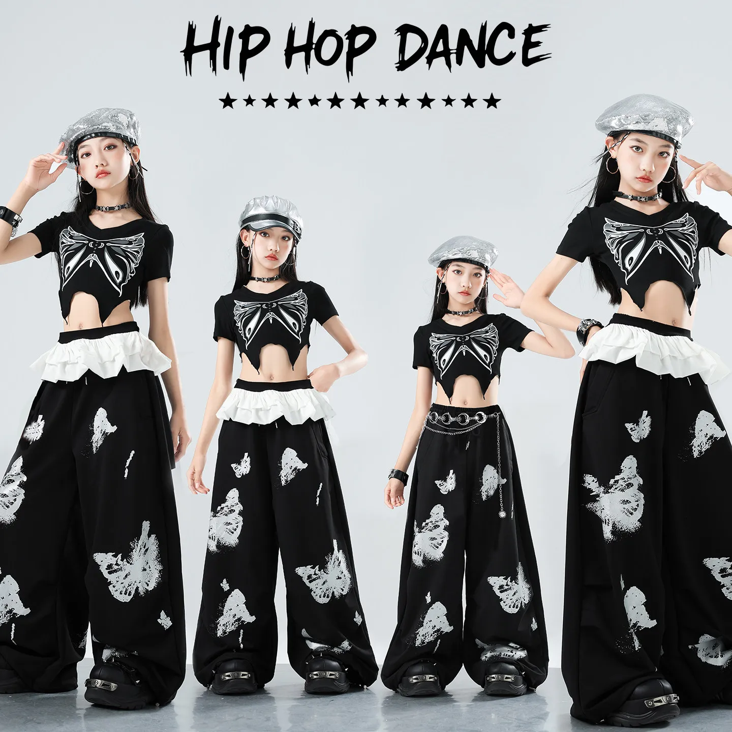 Детские костюмы для танцев в стиле хип-хоп для девочек, черные топы, свободные брюки, современный костюм для джазовых танцев, сценическая одежда XH4206, 2026
Детские костюмы для танцев в стиле хип-хоп для девочек, черные топы, свободные брюки, современный костюм для джазовых танцев, сценическая одежда XH4206, 2026