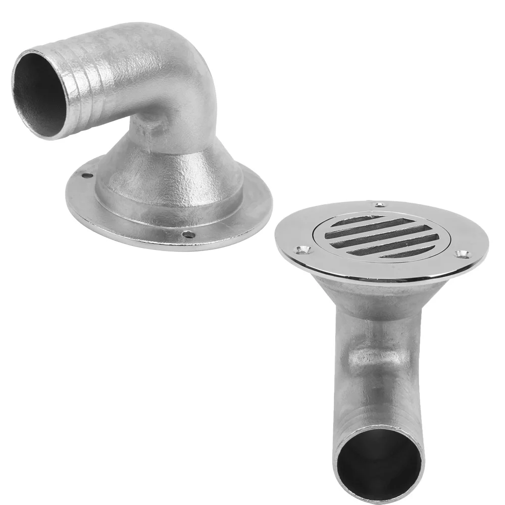316 SS Boat Deck Drain 90 Degree Marine Cockpit Scupper Floor 38mm Floor Drainer Split One-Piece Grate Drain for Yacht RV
316 SS Boat Deck Drain 90 Degree Marine Cockpit Scupper Floor 38mm Floor Drainer Split One-Piece Grate Drain for Yacht RV