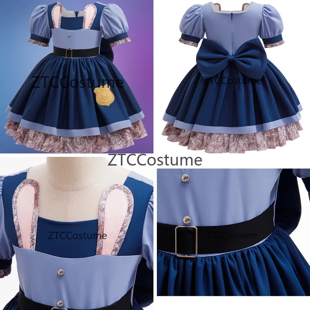 Zootopia Judy Hopps Police Bunny Costume for Girls Kids Halloween Cosplay Carnival Birthday Party Dress with Belt
Zootopia Judy Hopps Police Bunny Costume for Girls Kids Halloween Cosplay Carnival Birthday Party Dress with Belt