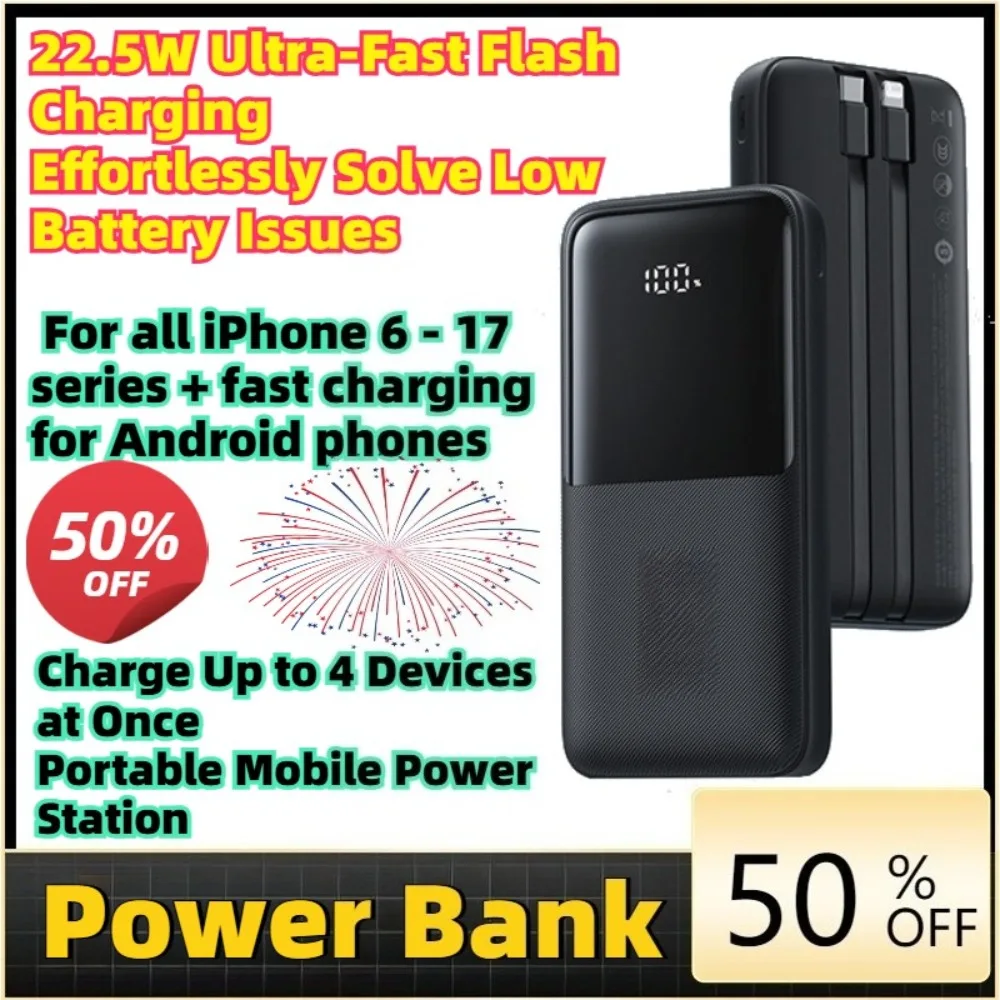For Xiaomi Poco iPhone Samsung iPad Power Bank 10000mAh 20000mAh PD 22.5W Fast Charging Phone External Battery Powerbank Charger
For Xiaomi Poco iPhone Samsung iPad Power Bank 10000mAh 20000mAh PD 22.5W Fast Charging Phone External Battery Powerbank Charger