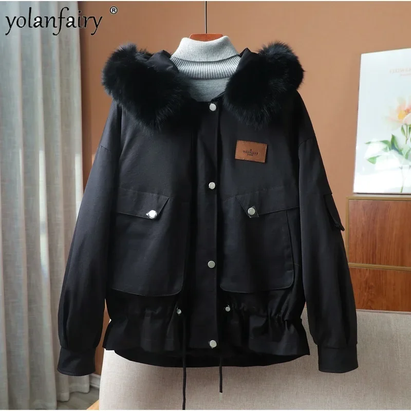 2023 New Winter Coat Women's Real Fur Parkas Female Fox Fur Collar Real Rabbit Fur Inner Detachable Short Fur Jacket Women Tops
2023 New Winter Coat Women's Real Fur Parkas Female Fox Fur Collar Real Rabbit Fur Inner Detachable Short Fur Jacket Women Tops