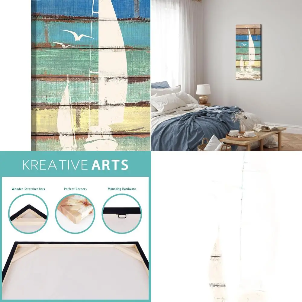 Vintage Sailboat Seascape Canvas Art - Nautical Scenery for Home & Office Decor, Ready to Hang, 20x40
Vintage Sailboat Seascape Canvas Art - Nautical Scenery for Home & Office Decor, Ready to Hang, 20x40