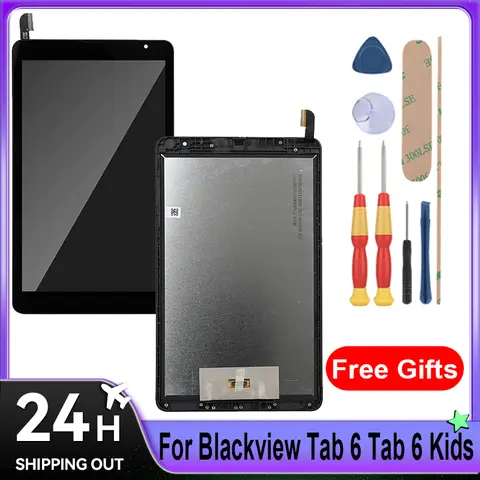 Per Blackview Tab 6 Tab 6 Display LCD per bambini + Touch Screen con cornice Parti di ricambio per tablet a assemblaggio completo con strumenti