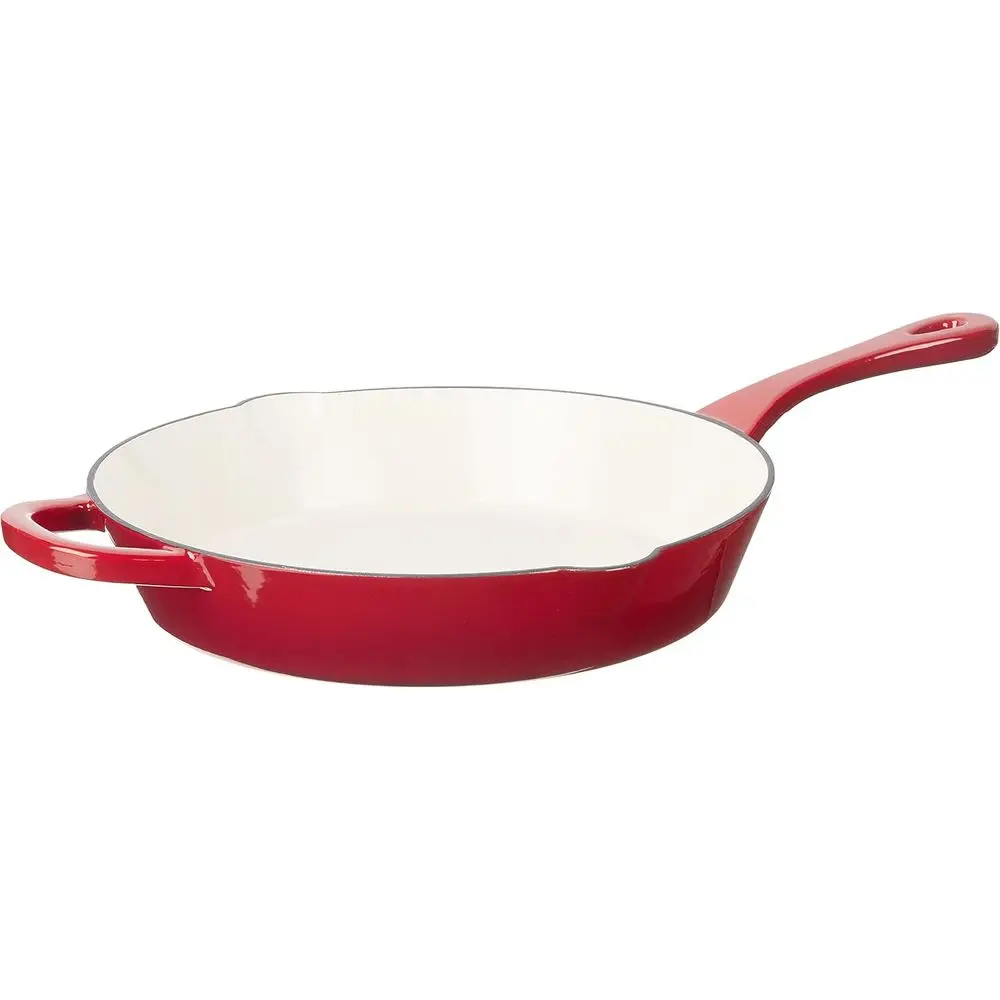 12 Inch Enameled Cast Iron Skillet, Round, Scarlet Red
12 Inch Enameled Cast Iron Skillet, Round, Scarlet Red