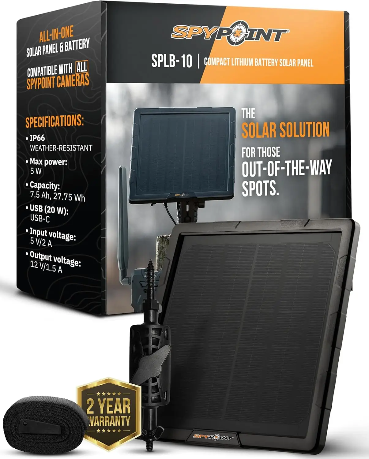 Solar Panel for Trail Camera with Internal Battery for Outdoor Trail Camera Solar Panel (SPLB-10)
Solar Panel for Trail Camera with Internal Battery for Outdoor Trail Camera Solar Panel (SPLB-10)