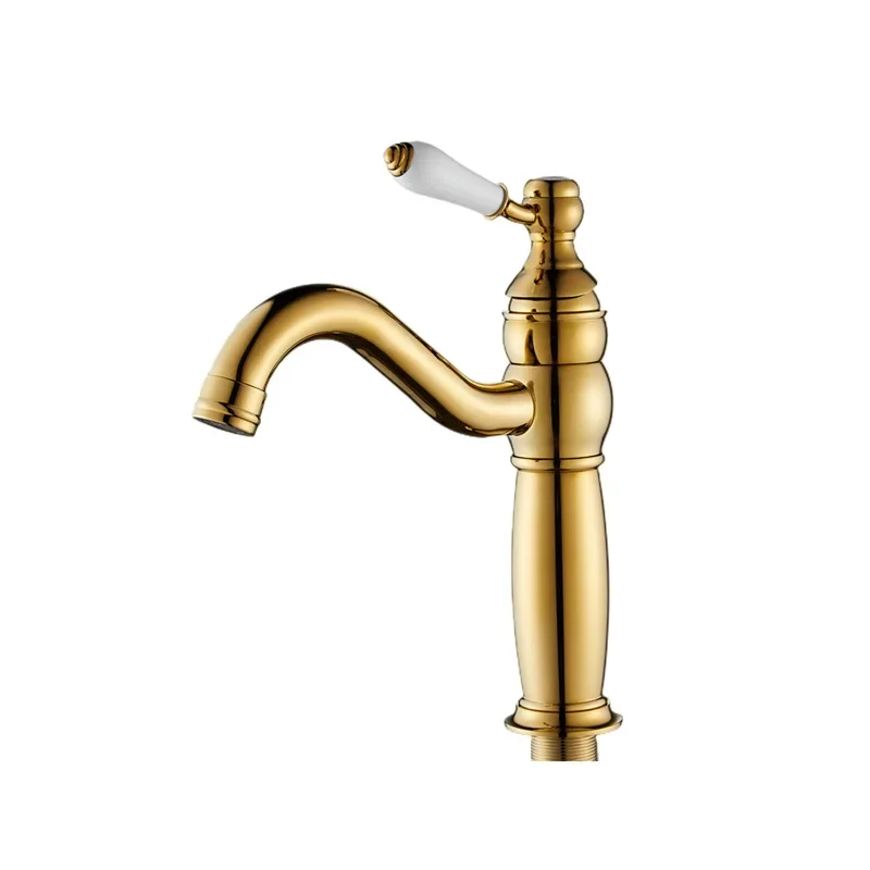 Brass Titanium Gold Faucet French Retro Toilet Bathroom Cabinet Undercounter Basin Hot and Cold Gold Plated Mixing Head
Brass Titanium Gold Faucet French Retro Toilet Bathroom Cabinet Undercounter Basin Hot and Cold Gold Plated Mixing Head