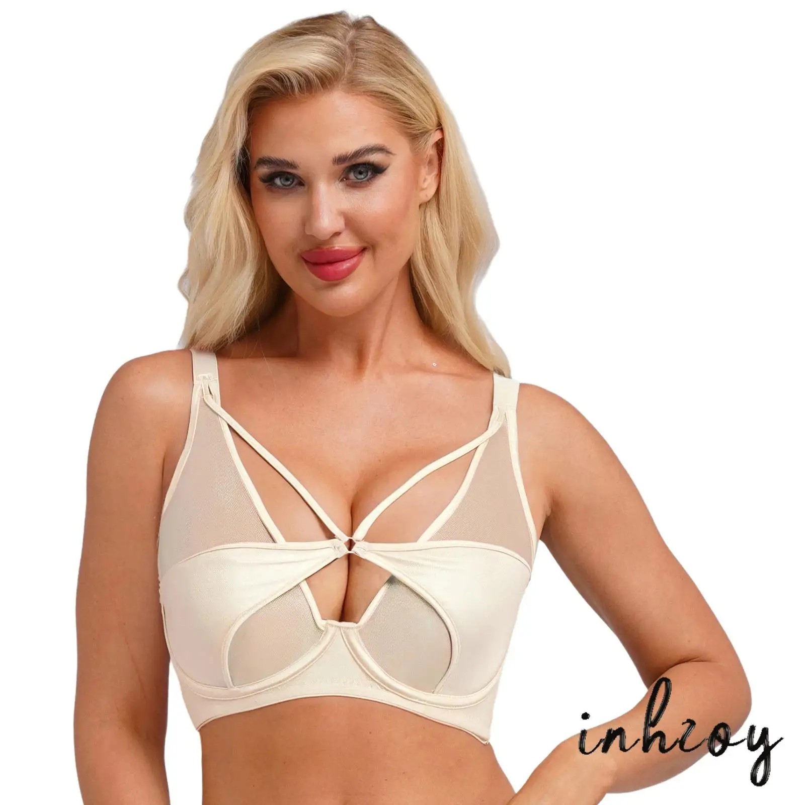 Sexy Womens Push Up Bra Mesh Patchwork Underwire Cut Out Balconette Lingerie Thin Bra Tops for Daily Beach Pool Party Club Bar
Sexy Womens Push Up Bra Mesh Patchwork Underwire Cut Out Balconette Lingerie Thin Bra Tops for Daily Beach Pool Party Club Bar