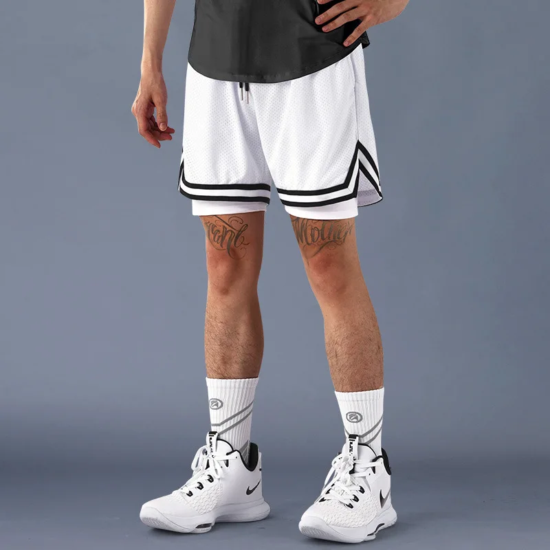 American basketball shorts men's two-piece design training sports running ice silk quick-drying knee-length fitness shorts
American basketball shorts men's two-piece design training sports running ice silk quick-drying knee-length fitness shorts