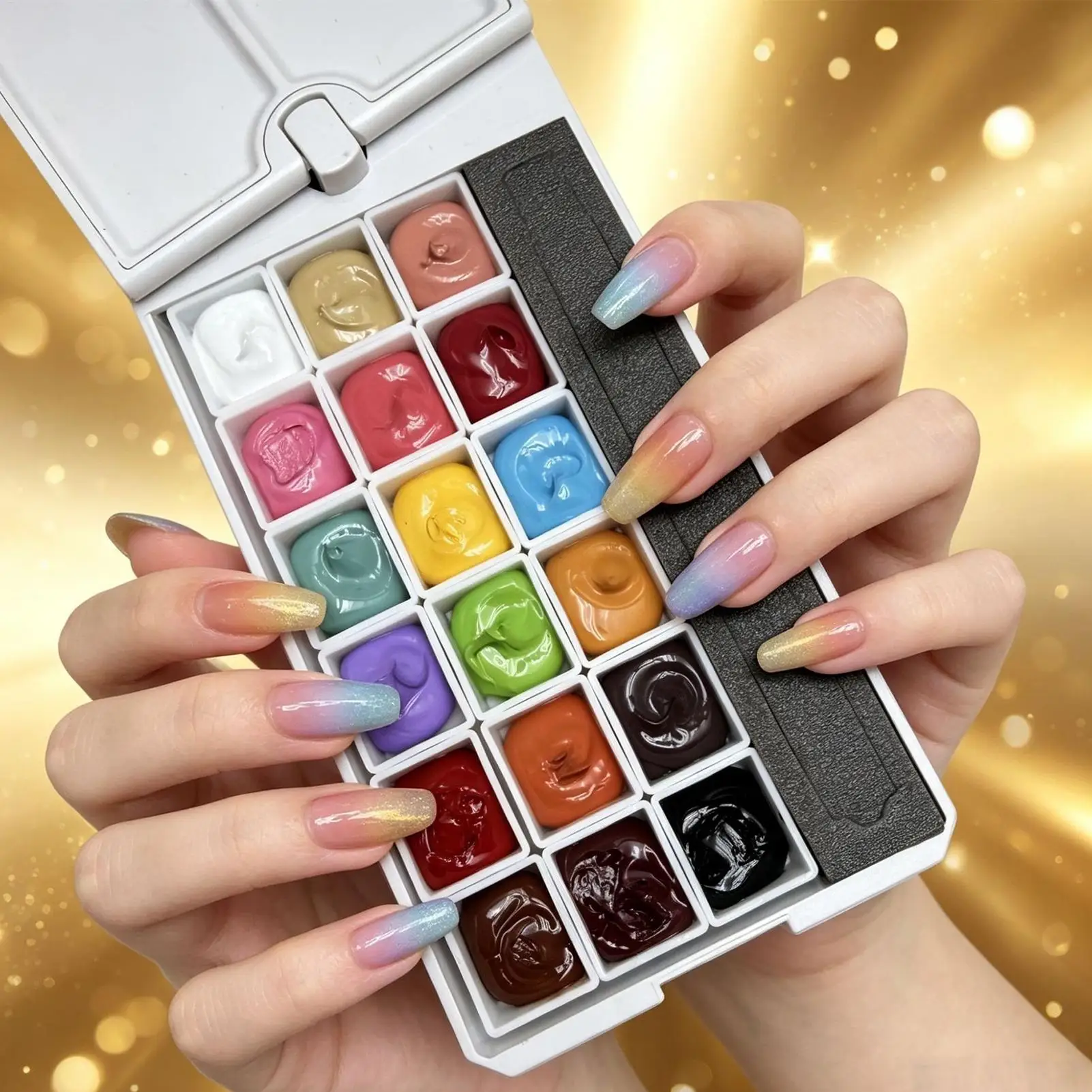 Pat Pat Gel Palette 2.4ml Gradient High Pigment 24 Colors Nail Gel Palette for Women Girls Aura Fingernail Salon Home Studio
Pat Pat Gel Palette 2.4ml Gradient High Pigment 24 Colors Nail Gel Palette for Women Girls Aura Fingernail Salon Home Studio