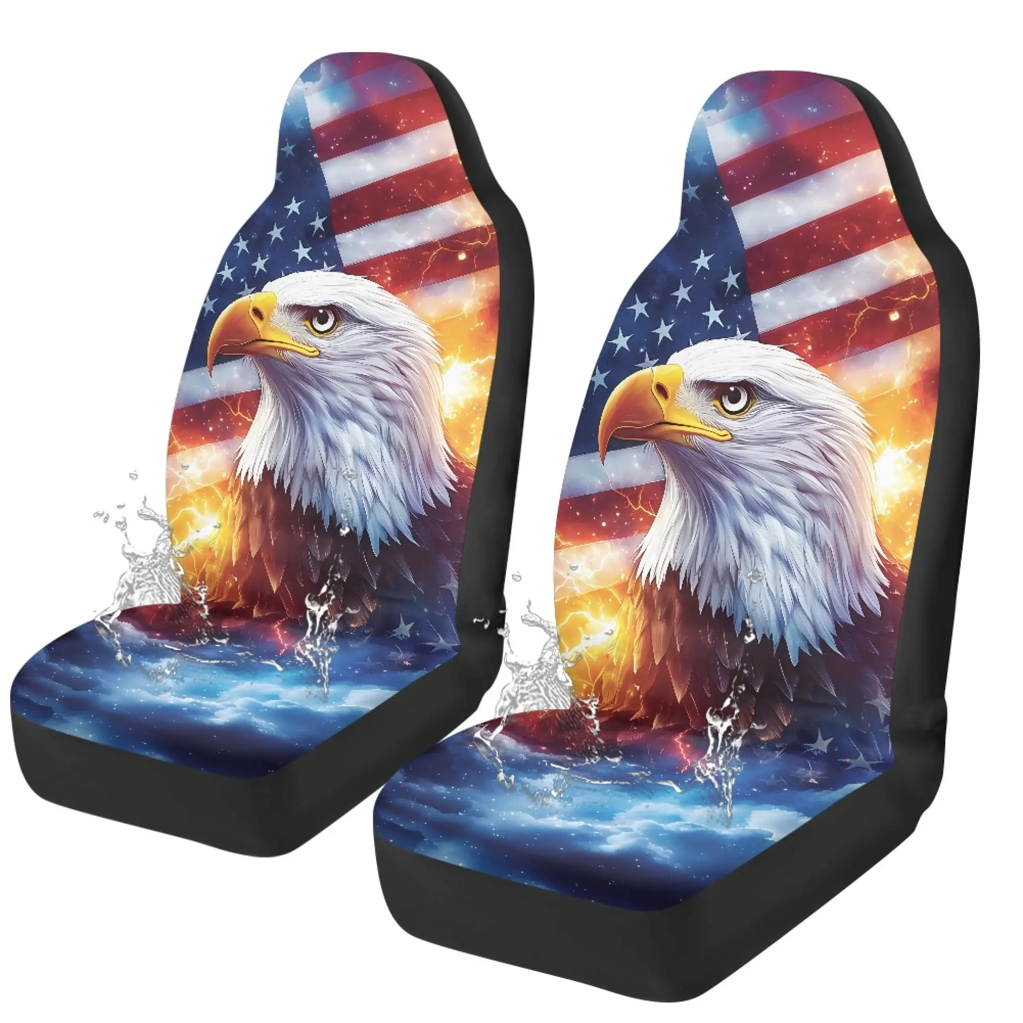 Eagle American Flag Car Seat Covers Waterproof Polyester Front Seat Protector For SUV Truck Van 2 Pieces
Eagle American Flag Car Seat Covers Waterproof Polyester Front Seat Protector For SUV Truck Van 2 Pieces