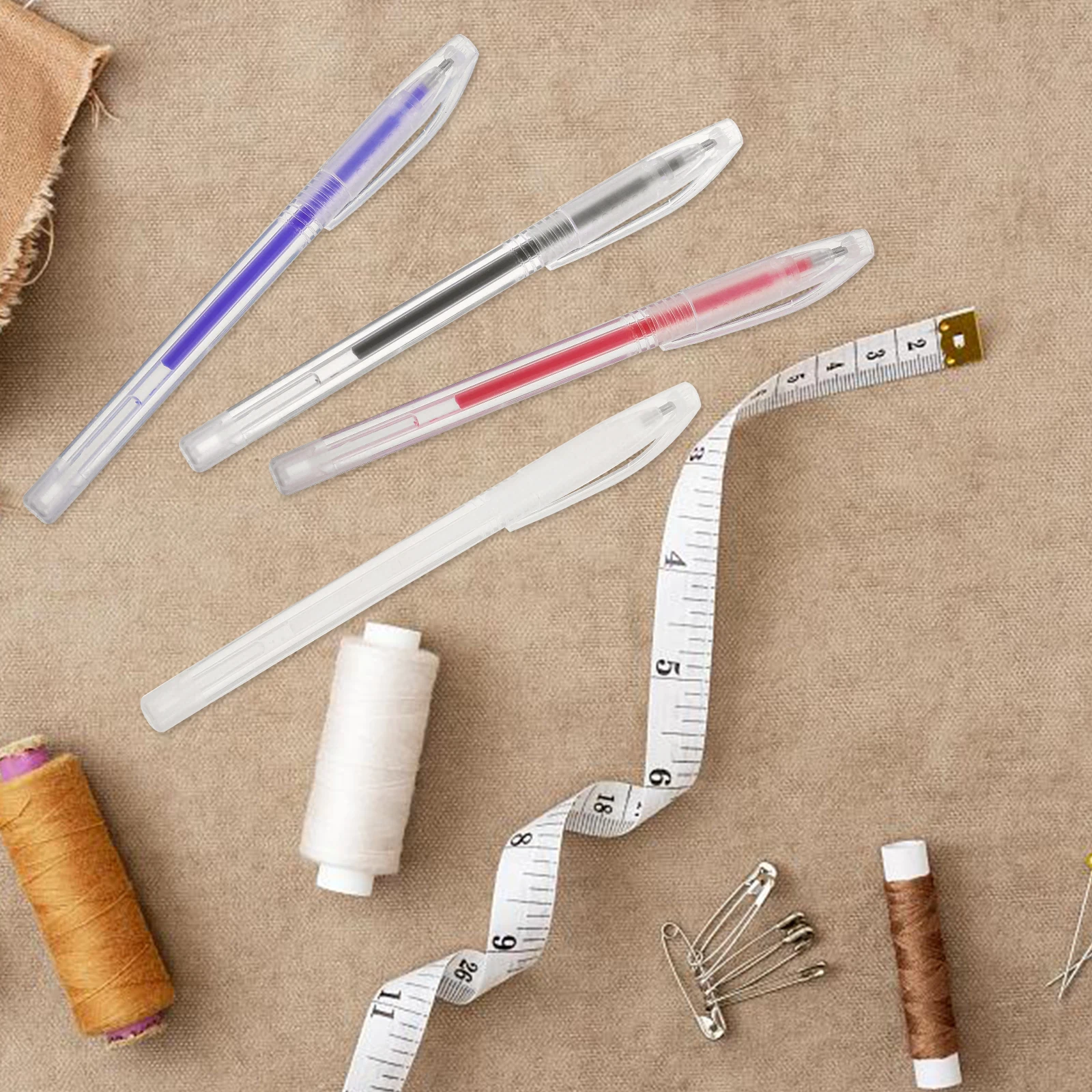 4 Sets Sewing Disappearing Pens High Temperature Fabric Markers Heat Erase Blue Red White Black Colors Automatic Vanish For DIY
4 Sets Sewing Disappearing Pens High Temperature Fabric Markers Heat Erase Blue Red White Black Colors Automatic Vanish For DIY