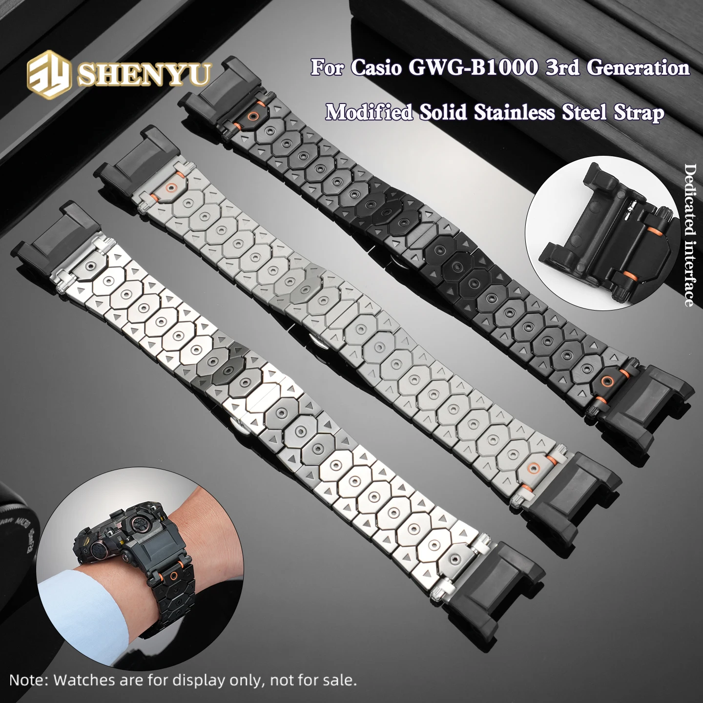 For Casio G-SHOCK GWG-B1000 3rd Gen Big Mud King Modified Stainless Steel Men Watch Strap Replacement Metal Wristband Accessorie
For Casio G-SHOCK GWG-B1000 3rd Gen Big Mud King Modified Stainless Steel Men Watch Strap Replacement Metal Wristband Accessorie