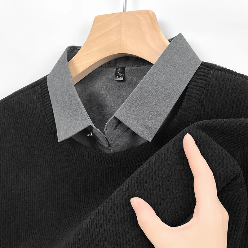 2025 поддельные два толстовки для мужчин, осень/зима 2025, новая трендовая базовая рубашка, повседневная футболка с длинными рукавами, мужской топ
2025 поддельные два толстовки для мужчин, осень/зима 2025, новая трендовая базовая рубашка, повседневная футболка с длинными рукавами, мужской топ