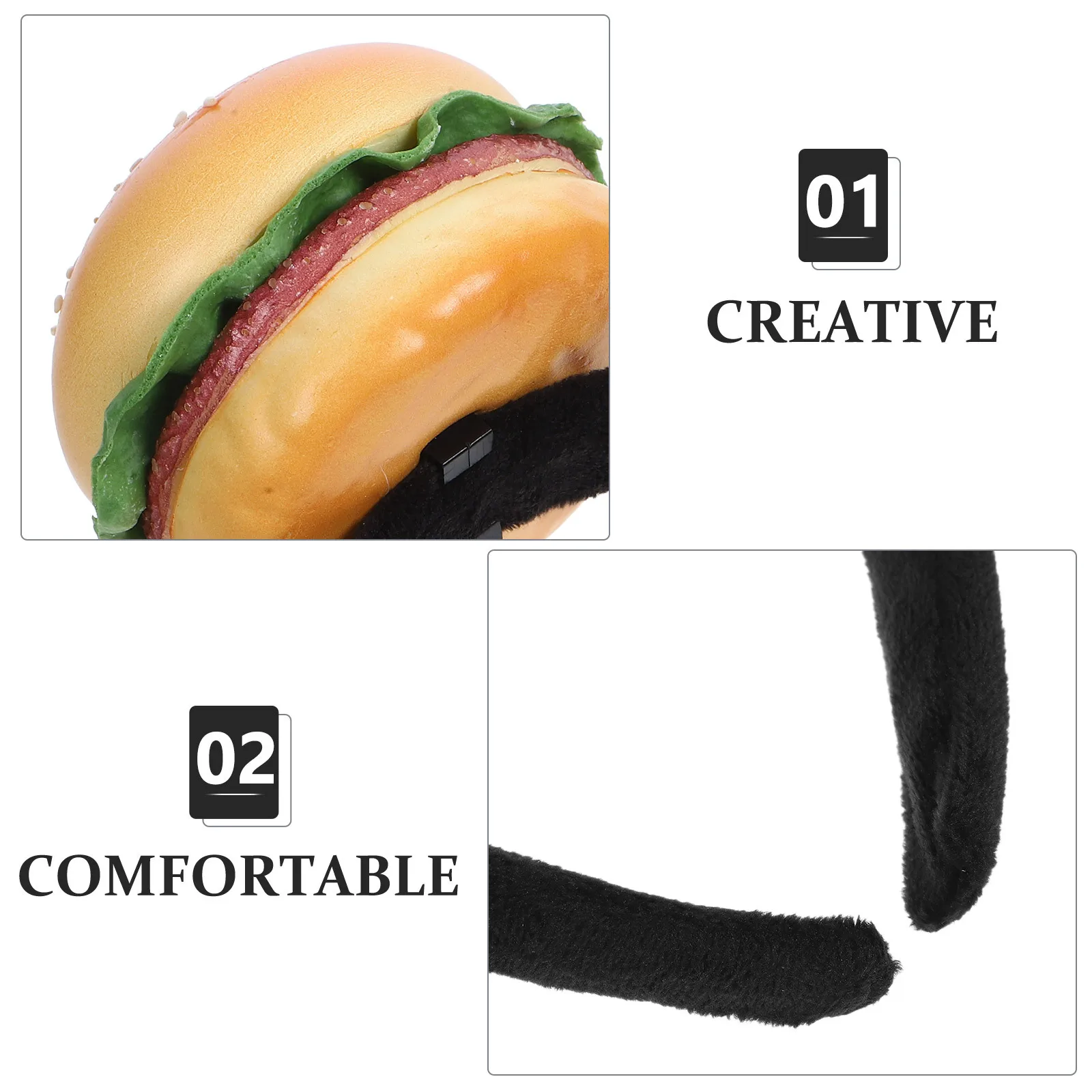 Novelty Burger Headband Lightweight Sponge Funny Party Costume Headwear Cosplay Photo Prop Accessory Novelty Headband 
Novelty Burger Headband Lightweight Sponge Funny Party Costume Headwear Cosplay Photo Prop Accessory Novelty Headband