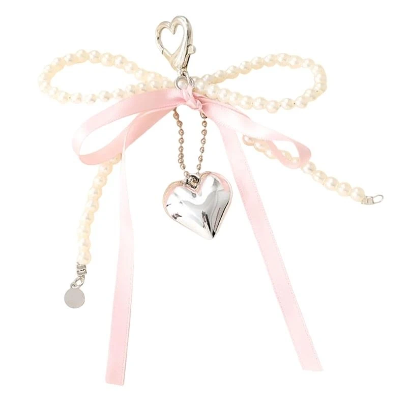 E8FB Sophisticated Pearls Heart Bows Bag Charm Bag Pendant Accessory for Daily Use
E8FB Sophisticated Pearls Heart Bows Bag Charm Bag Pendant Accessory for Daily Use