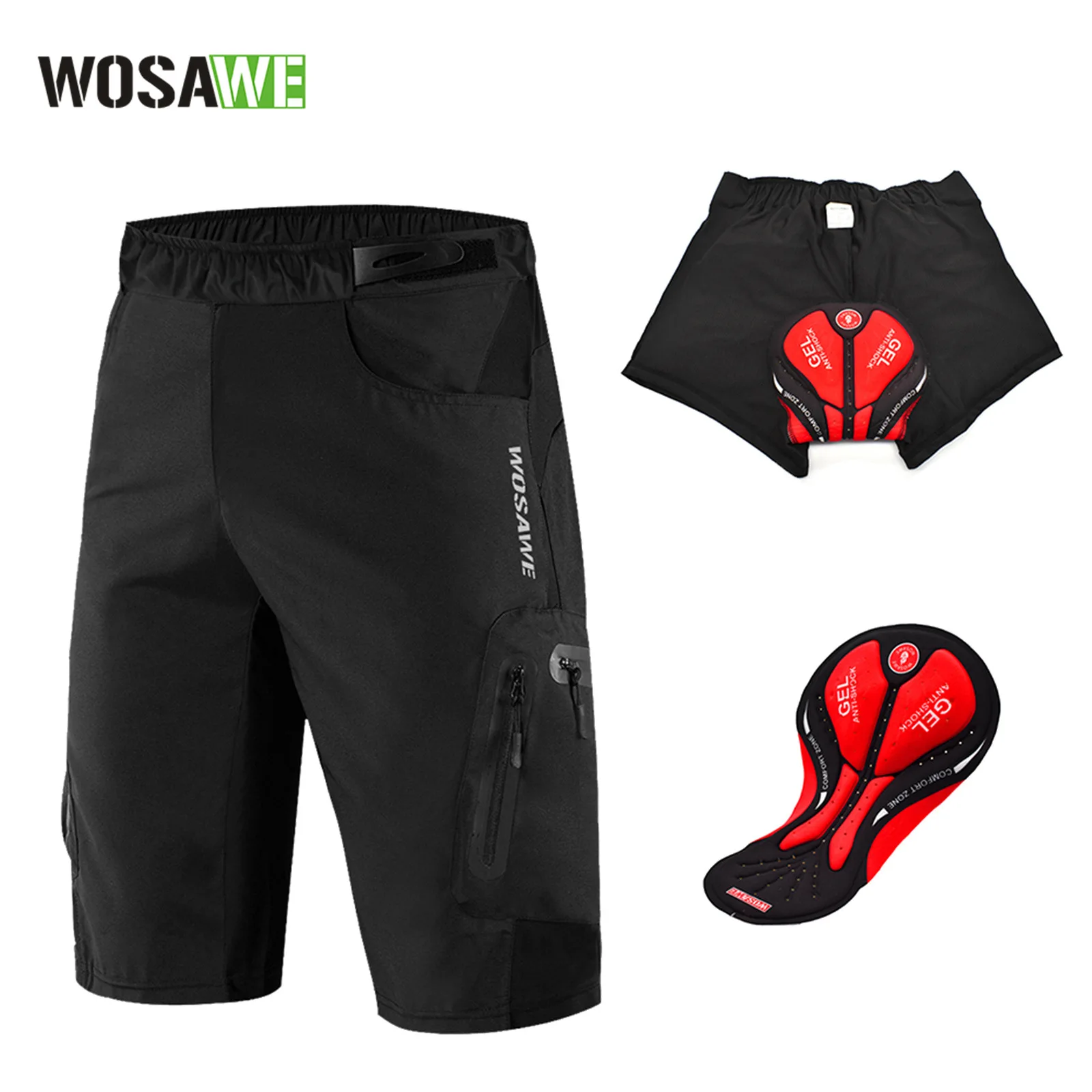 WOSAWE Cycling Shorts Breathable Quick Drying Pants One-Piece Silicone Shorts Casual BL139
WOSAWE Cycling Shorts Breathable Quick Drying Pants One-Piece Silicone Shorts Casual BL139