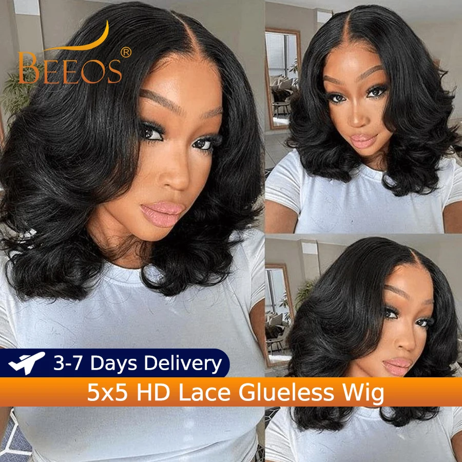 Gluless 5x5 HD Transparent Lace Closure Wig Human Hair Short Body Wave Bob Wigs Pre Plucked Brazilian Hair Melt Skins For Woman
Gluless 5x5 HD Transparent Lace Closure Wig Human Hair Short Body Wave Bob Wigs Pre Plucked Brazilian Hair Melt Skins For Woman