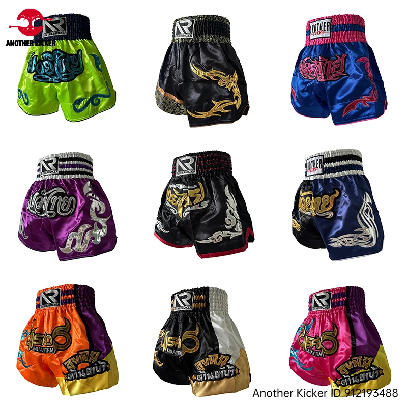 Kickboxing Fight Shorts Muay Thai Boxing Shorts Traditional Thai Script Embroidery Pantalones de Muay Thai Training Competition
Kickboxing Fight Shorts Muay Thai Boxing Shorts Traditional Thai Script Embroidery Pantalones de Muay Thai Training Competition