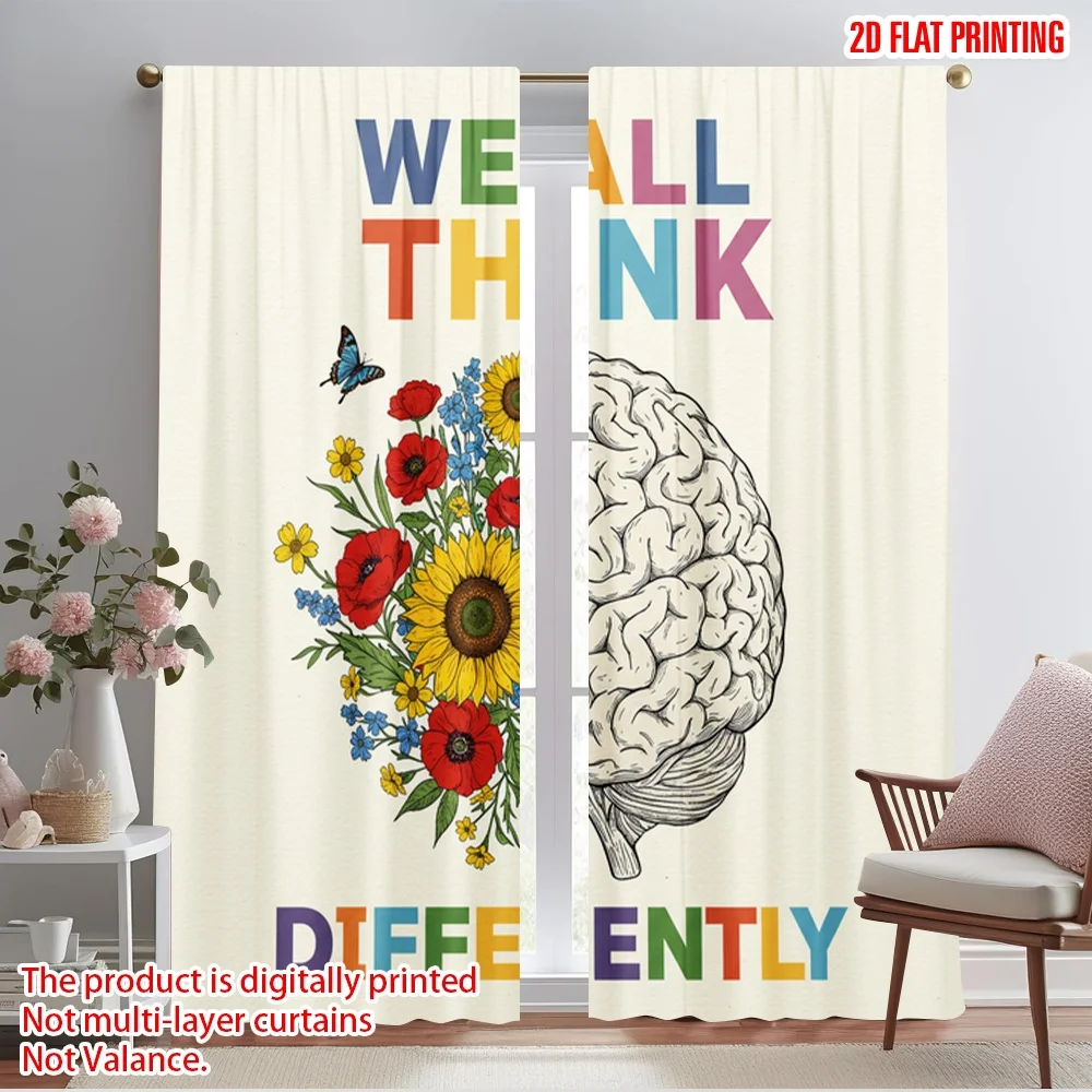 2pcs 2D flat printing Curtain We All Think Differently Polyester Without Electricity Holiday Decorations for Outdoor and Home
2pcs 2D flat printing Curtain We All Think Differently Polyester Without Electricity Holiday Decorations for Outdoor and Home