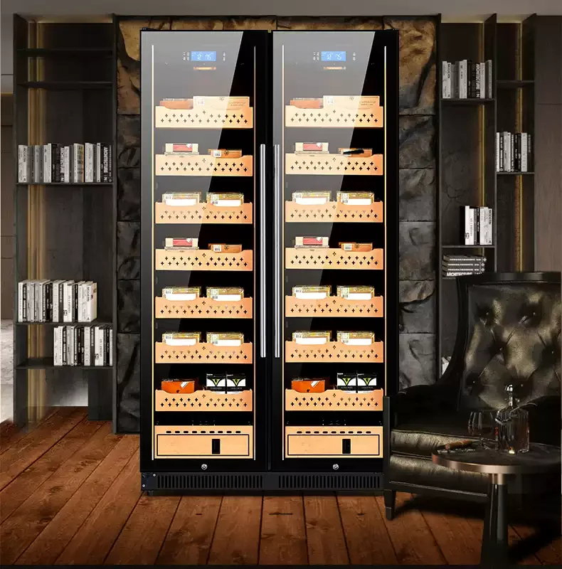 2026 3800 Cigars Double Door Big Cigars Capacity Spanish Cedar Shelves Cigar Cabinet Humidors
2026 3800 Cigars Double Door Big Cigars Capacity Spanish Cedar Shelves Cigar Cabinet Humidors