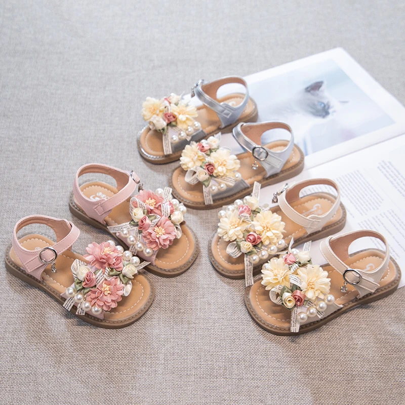 Girls Princess Flower Pearls Sandals Sweet Floral Open Toe Non-slip Soft Sole Kids Summer Beach Shoes Children Casual Sandals
Girls Princess Flower Pearls Sandals Sweet Floral Open Toe Non-slip Soft Sole Kids Summer Beach Shoes Children Casual Sandals