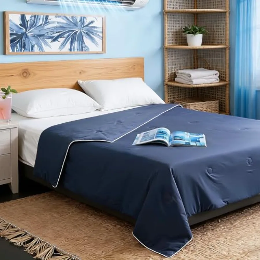 Twin Cooling Comforter with Tencel™ Fill for Hot Sleepers and Night Sweats - Lightweight Breathable Double-Sided Cold Blanket A
Twin Cooling Comforter with Tencel™ Fill for Hot Sleepers and Night Sweats - Lightweight Breathable Double-Sided Cold Blanket A