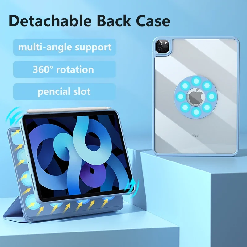 2025 New Detachable Back Case for IPad A16 11th Gen 10th Cover Magnetic Smart for Air 11 13 M3 Air7 6 5 4 Mini A17 Pro 12.9 Capa
2025 New Detachable Back Case for IPad A16 11th Gen 10th Cover Magnetic Smart for Air 11 13 M3 Air7 6 5 4 Mini A17 Pro 12.9 Capa