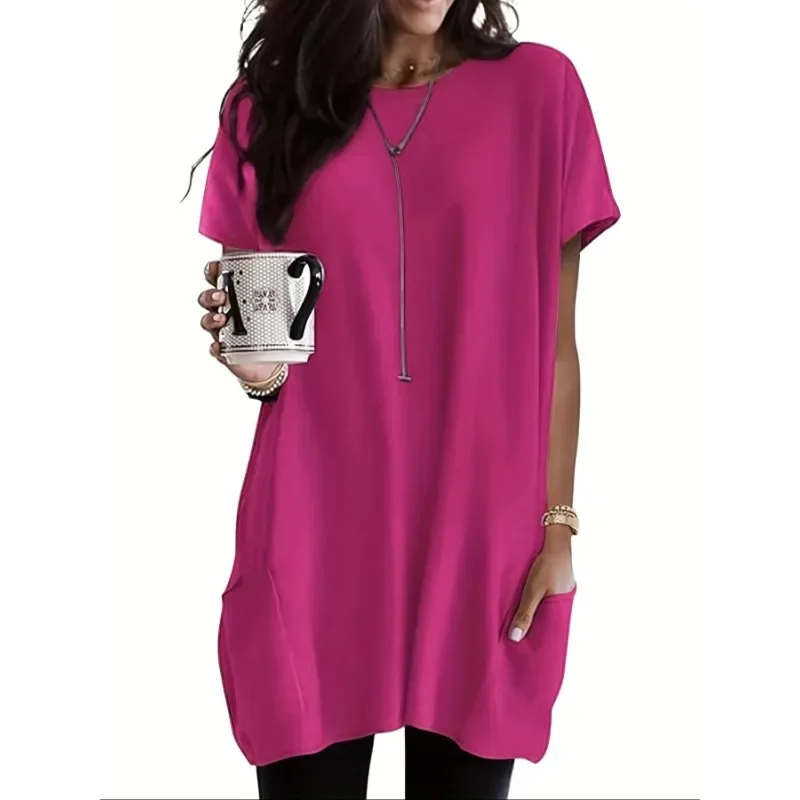 Плюс размер 1XL-5XL женская летняя повседневная модная новая однотонная длинная футболка с коротким рукавом
Плюс размер 1XL-5XL женская летняя повседневная модная новая однотонная длинная футболка с коротким рукавом
