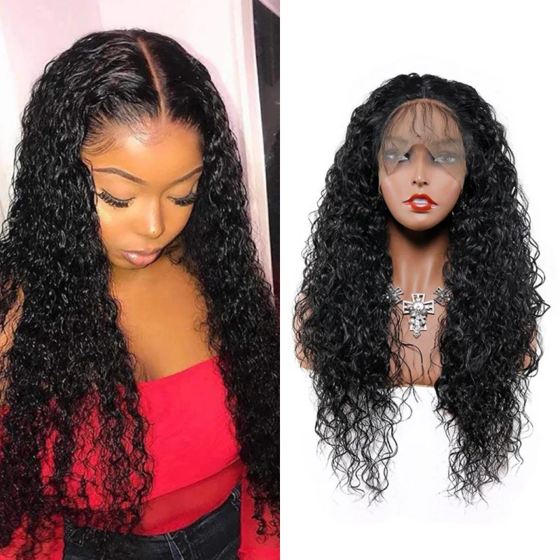 Wig with African-style small curls, 13*4 lace front, middle parting, long curly synthetic hair, high-temperature fiber cap
Wig with African-style small curls, 13*4 lace front, middle parting, long curly synthetic hair, high-temperature fiber cap