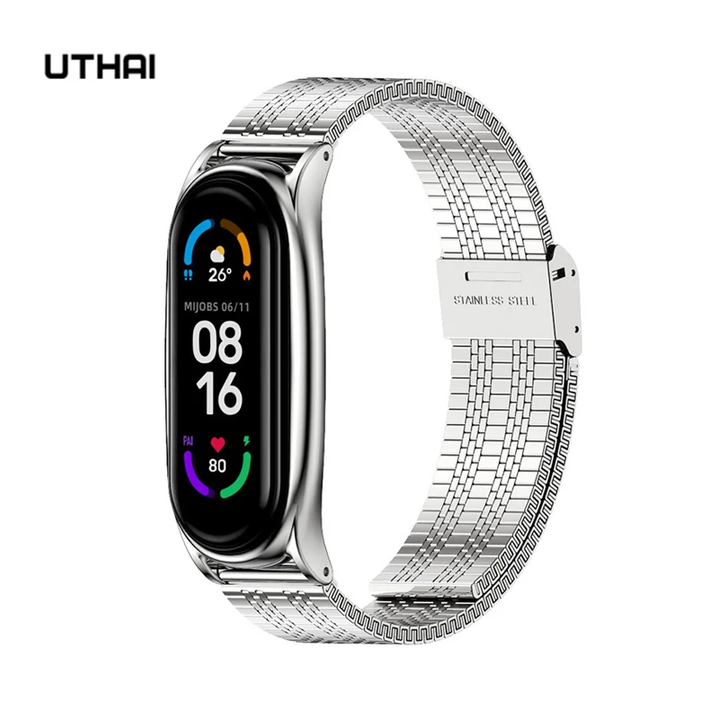 UTHAI Ремешки для наручных часов Xiaomi ремешок для mi band 7 металлический браслет mi band 6 5 4 3 Универсальный 304 ремешки из нержавеющей стали браслет S14
UTHAI Ремешки для наручных часов Xiaomi ремешок для mi band 7 металлический браслет mi band 6 5 4 3 Универсальный 304 ремешки из нержавеющей стали браслет S14