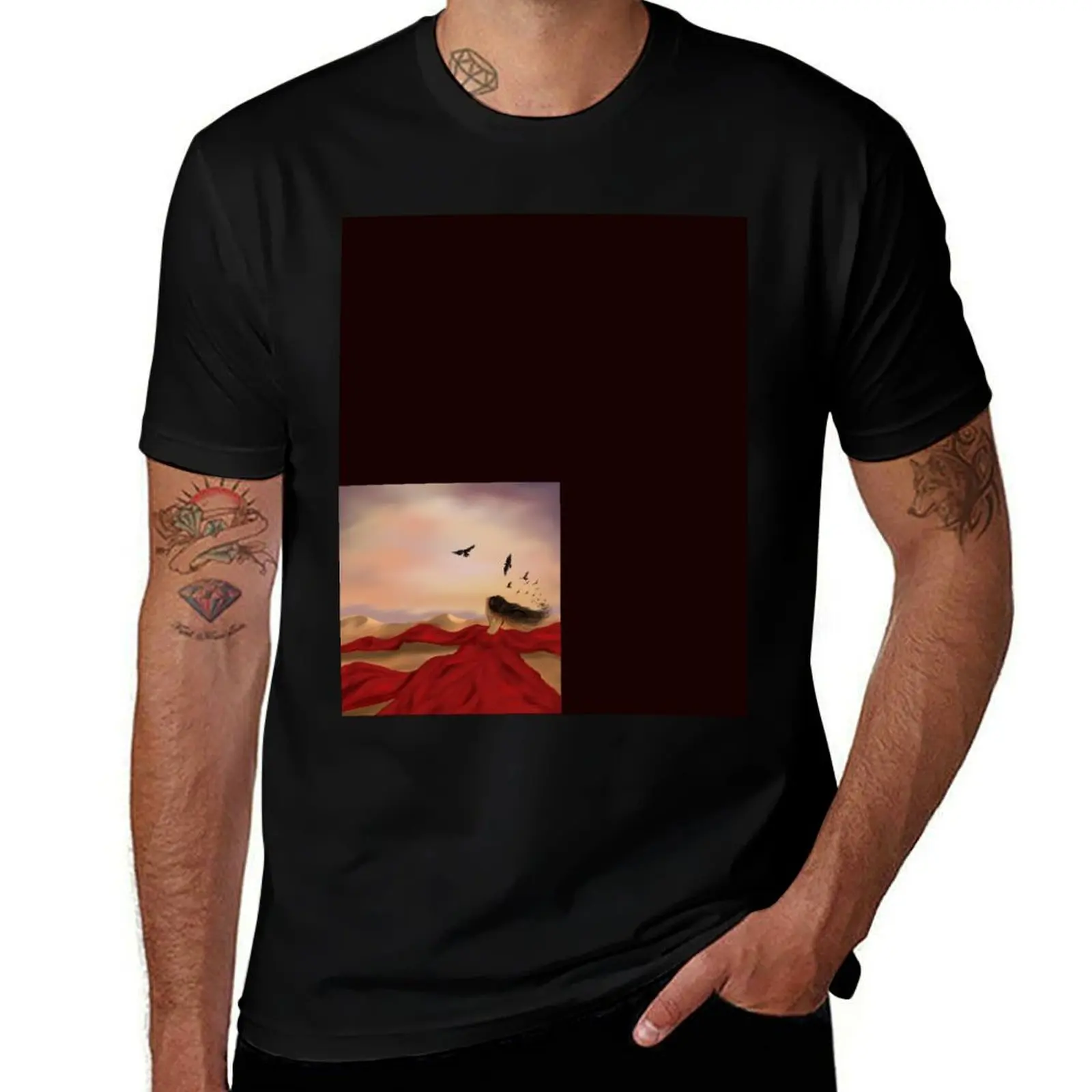 Girl in red, desert, dramatic T-Shirt t shirts cotton 100% man t shirt cotton
Girl in red, desert, dramatic T-Shirt t shirts cotton 100% man t shirt cotton