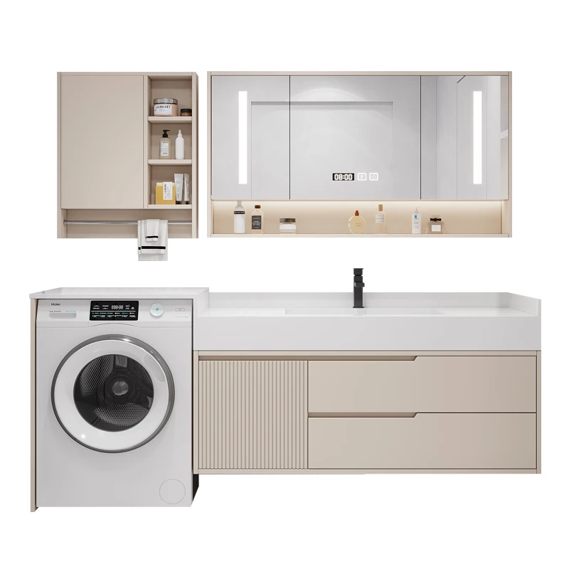 Modern rock slab washing machine integrated cabinet seamless ceramic basin bathroom cabinet washstand
Modern rock slab washing machine integrated cabinet seamless ceramic basin bathroom cabinet washstand