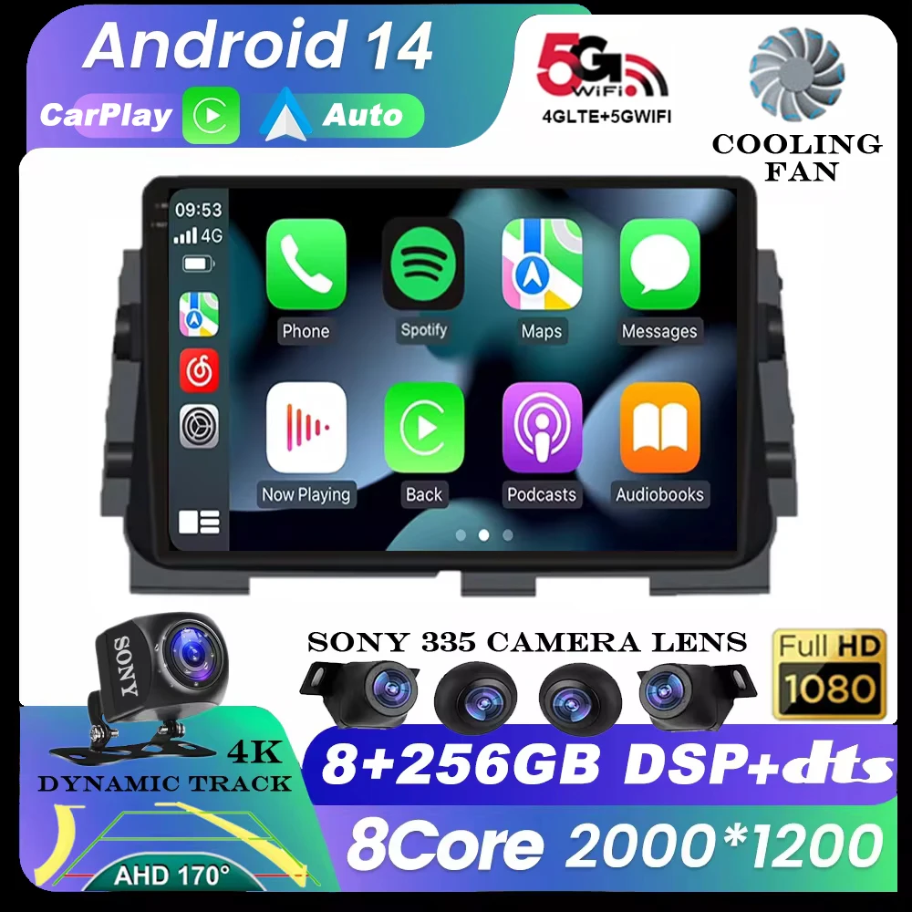Android 14 For NISSAN MICRA KICKS 2017 2018 2019 Car Radio Player Multimedia Video GPS Navi Wireless Carplay+Auto 360 Camera DSP
Android 14 For NISSAN MICRA KICKS 2017 2018 2019 Car Radio Player Multimedia Video GPS Navi Wireless Carplay+Auto 360 Camera DSP
