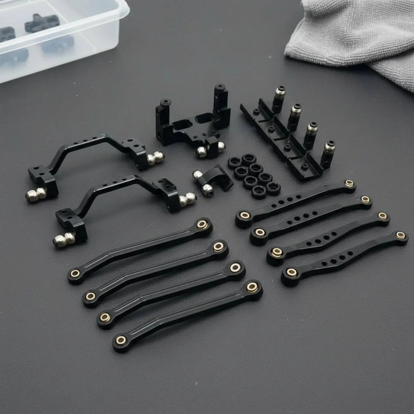 Servo Mount Shock Support Link Rod Kit Anodized Finish 1/16 Scale Vehicle Undercarriage Set 1/16 Scale RC Car Metal Parts
Servo Mount Shock Support Link Rod Kit Anodized Finish 1/16 Scale Vehicle Undercarriage Set 1/16 Scale RC Car Metal Parts