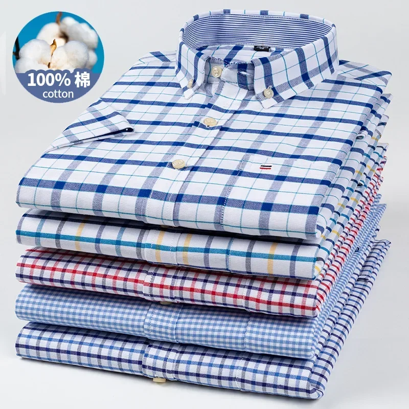 Plus Size 7XL 6XL 5XL Men Casual Shirts Cotton Short Sleeve Summer Comfortable Fashion Daily Use Plaid Blue Business Man Blouse
Plus Size 7XL 6XL 5XL Men Casual Shirts Cotton Short Sleeve Summer Comfortable Fashion Daily Use Plaid Blue Business Man Blouse