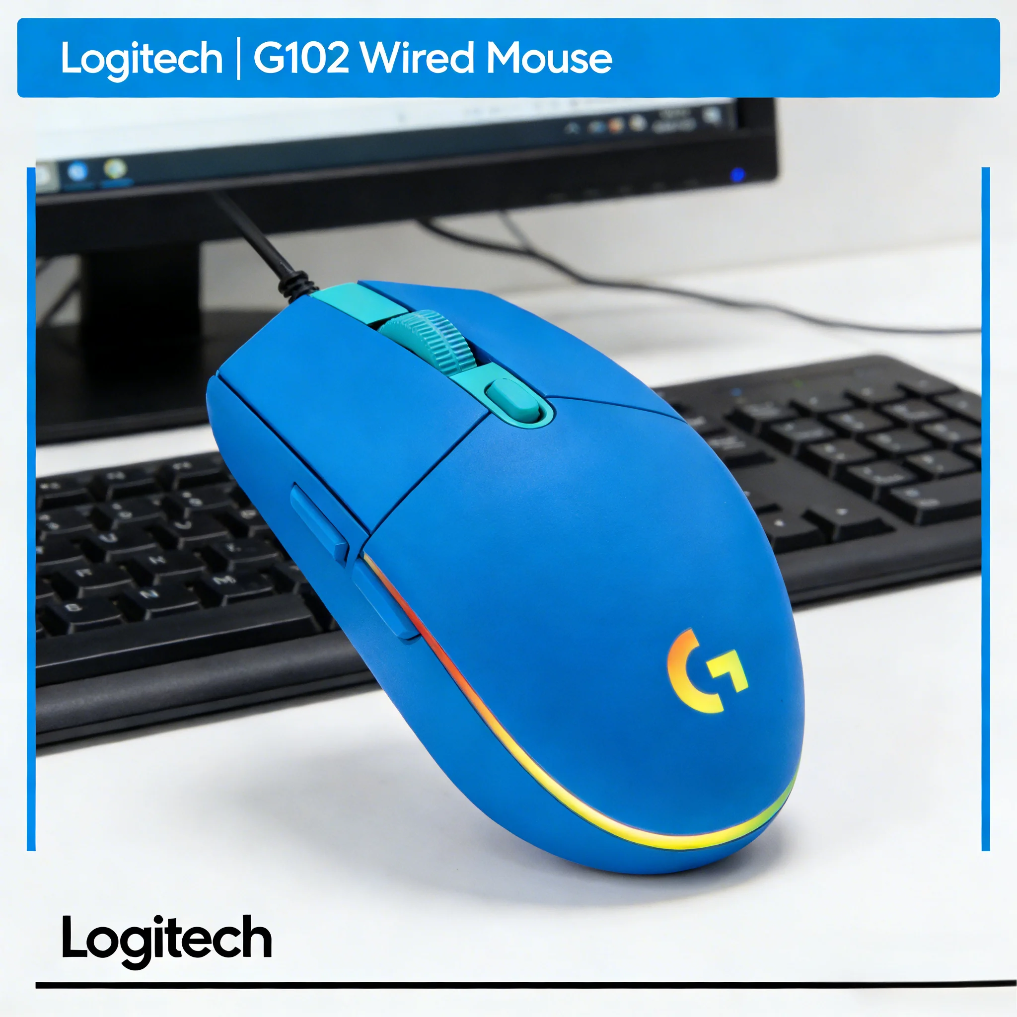 Logitech G102 Wired Mouse LIGHTSYNC RGB Flow Lighting Lightweight Design
Logitech G102 Wired Mouse LIGHTSYNC RGB Flow Lighting Lightweight Design