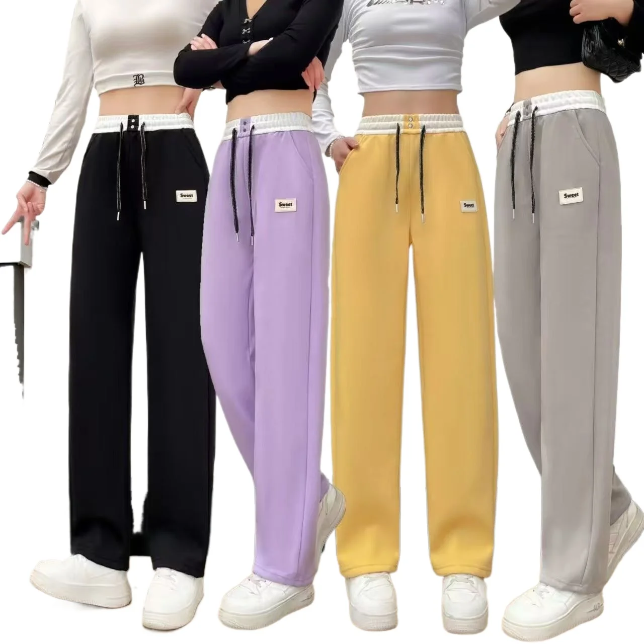 New wide-leg spring and autumn pants women's 2025 scimitar loose casual sports high-waisted sweatpants y2k trousers streetwear
New wide-leg spring and autumn pants women's 2025 scimitar loose casual sports high-waisted sweatpants y2k trousers streetwear