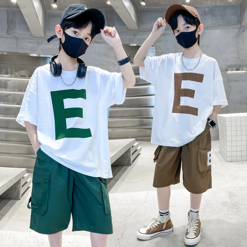 Children Summer Suit for Boy Top and Bottom Clothes Set with Letter Print Kids Casual Cotton Tracksuit Outfit 5 6 8 10 12 14 Y
Children Summer Suit for Boy Top and Bottom Clothes Set with Letter Print Kids Casual Cotton Tracksuit Outfit 5 6 8 10 12 14 Y